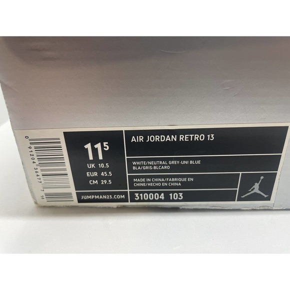Size 11.5 Air Jordan 13 Retro Neutral Grey 2005 Rare XIII